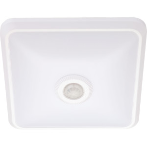 Plafoniera LED cu senzor Hepol, 20W, 1800lm, patrata, lumina rece 6500 K, IP20, moderna
