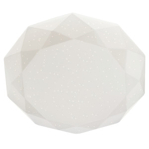 Plafoniera LED Emerald 05-853, 18W, lumina neutra, alb cu efect de sclipire, moderna
