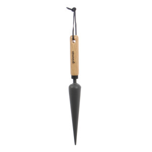 Plantator rasaduri Grunman, conic, metal, cu maner lemn, 38 cm