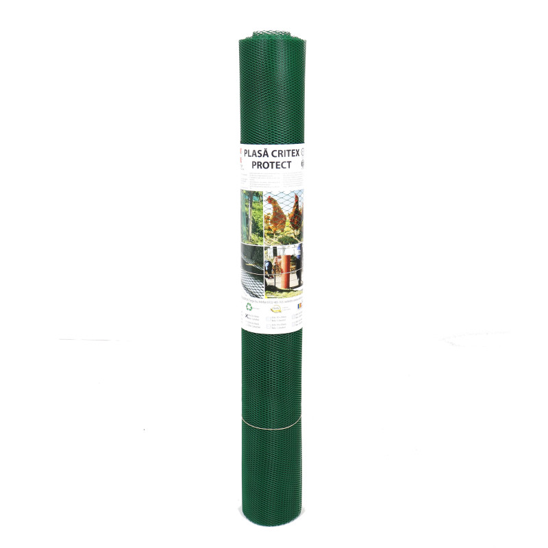 Plasa antipasari, antirozatoare, delimitare, Critex, polietilena, verde inchis, 1.2 x 9 m