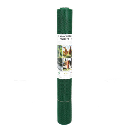 Plasa antipasari, antirozatoare, delimitare, Critex, polietilena, verde inchis, 1.2 x 9 m