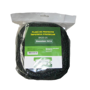 Plasa antipasari, Versay BN20-25, polietilena, verde, 2 x 5 m