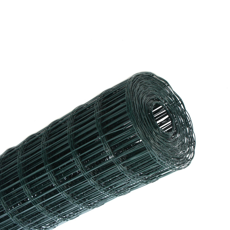 Plasa gard ornamental Grunman, acoperita cu PVC, verde, 2 x 25 m (2.1 x 100 x 60 mm)
