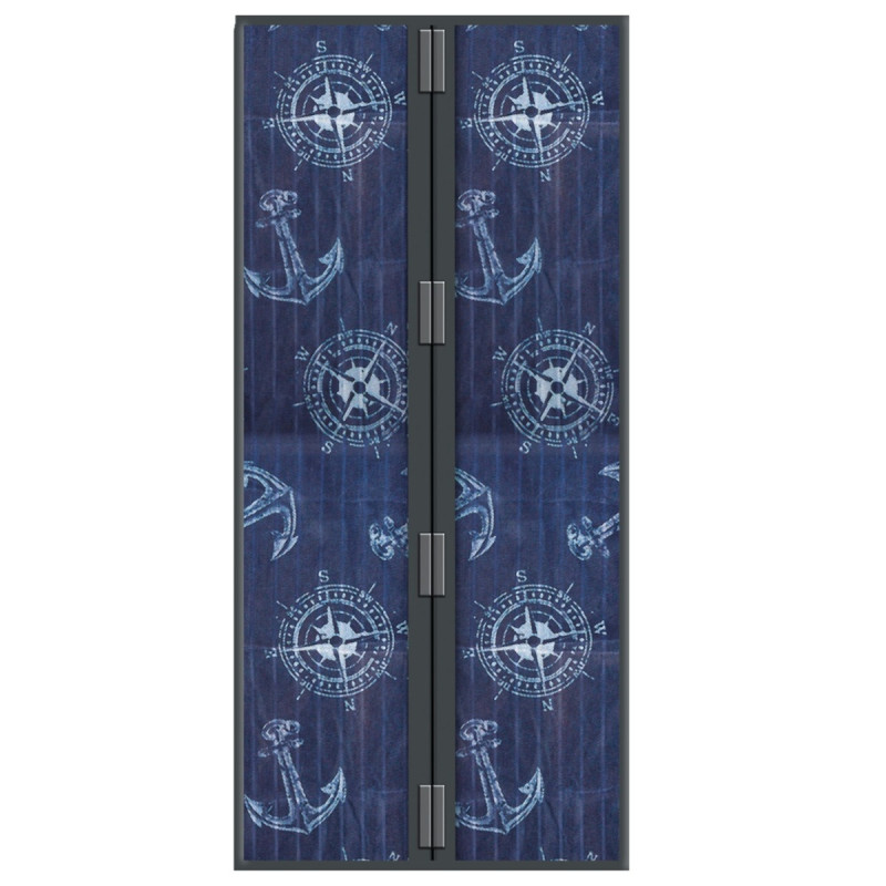 Plasa protectie insecte / tantari cu inchidere magnetica, Ancora, pentru usi, poliester, 100 x 210 cm