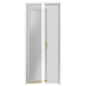 Plasa protectie insecte / tantari cu inchidere magnetica, Delight, pentru usi, poliester, alb, 100 x 210 cm