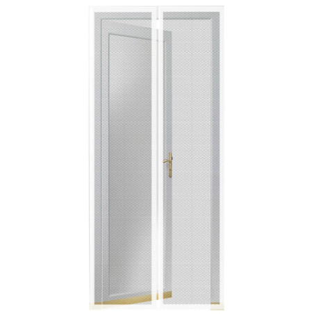 Plasa protectie insecte / tantari cu inchidere magnetica, Delight, pentru usi, poliester, alb, 100 x 210 cm