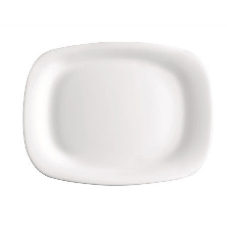 Platou Bormioli Parma, forma dreptunghiulara, opal, alb, 21 x 18 cm