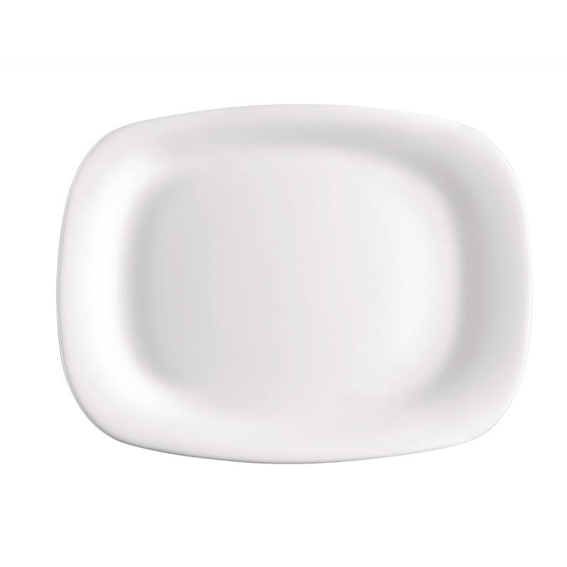 Platou Bormioli Parma, forma dreptunghiulara, opal, alb, 28 x 20 cm
