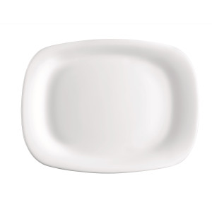 Platou Parma, forma dreptunghiulara, opal, alb, 34 x 24 cm