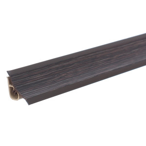 Plinta PVC pentru blat baie sau bucatarie, Korner, Africa wenge, cu margini flexibile cauciucate, 23 mm, 3 m