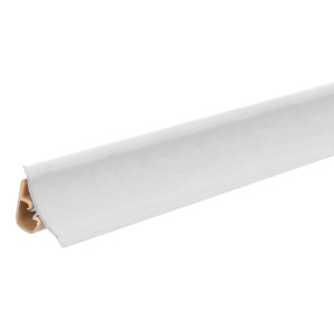 Plinta PVC pentru blat baie sau bucatarie, Korner, alb, cu margini flexibile cauciucate, 23 mm, 3 m