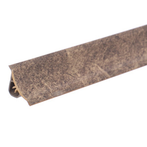 Plinta PVC pentru blat baie sau bucatarie, Korner, Carmen, cu margini flexibile cauciucate, 23 mm, 3 m