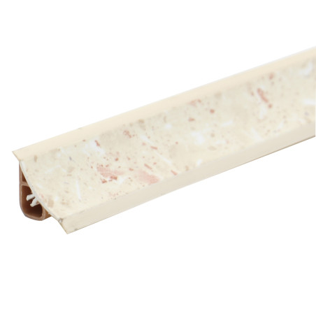 Plinta PVC pentru blat baie sau bucatarie, Korner, galben sira, cu margini flexibile cauciucate, 23 mm, 3 m