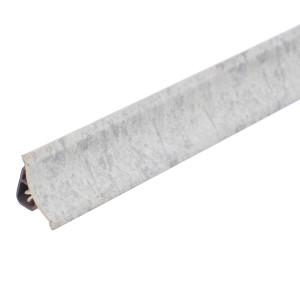Plinta PVC pentru blat baie sau bucatarie, Korner, Neolit gri, cu margini flexibile cauciucate, 23 mm, 3 m