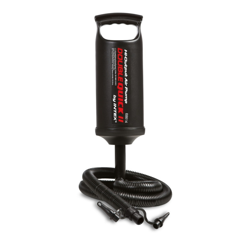 Pompa aer pentru produse gonflabile, manuala, Intex 68614, cu furtun + 3 adaptoare 36 cm