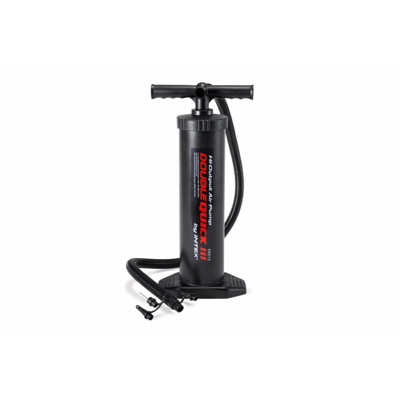 Pompa aer pentru produse gonflabile, manuala, Intex 68615, cu furtun + 3 adaptoare 48 cm