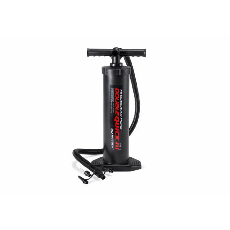Pompa aer pentru produse gonflabile, manuala, Intex 68615, cu furtun + 3 adaptoare 48 cm