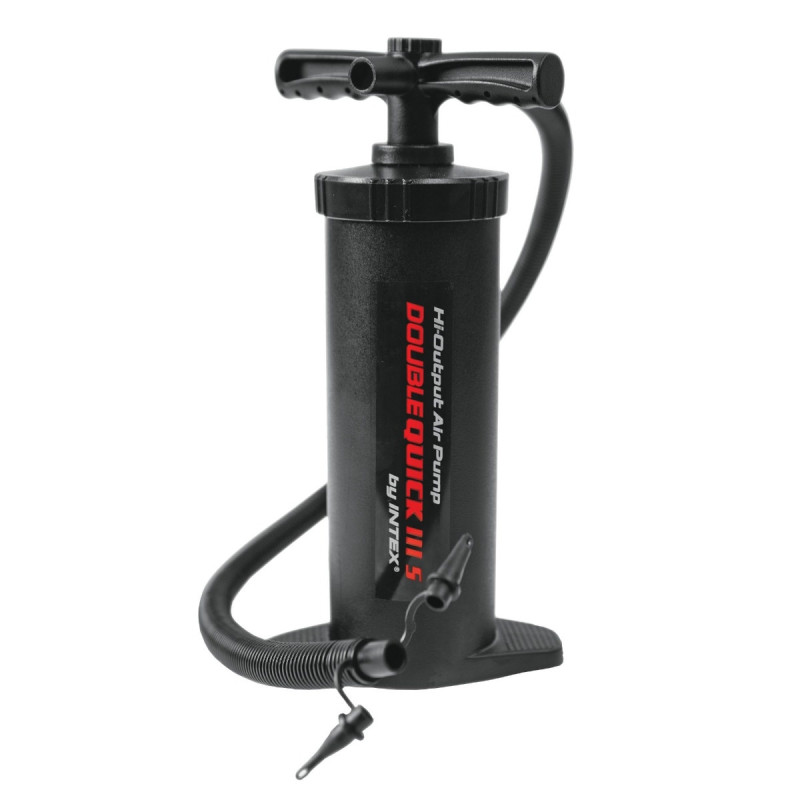 Pompa aer pentru produse gonflabile, manuala, Intex, cu furtun + 3 adaptoare 37 cm