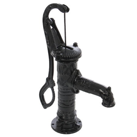 Pompa manuala apa potabila Nostalgie 0940101, decoratiune gradina / curte, din fonta, verde, negru, H 60 cm