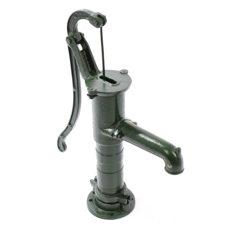 Pompa manuala apa potabila Nostalgie 0940105, decoratiune gradina / curte, din fonta, verde, H 66 cm