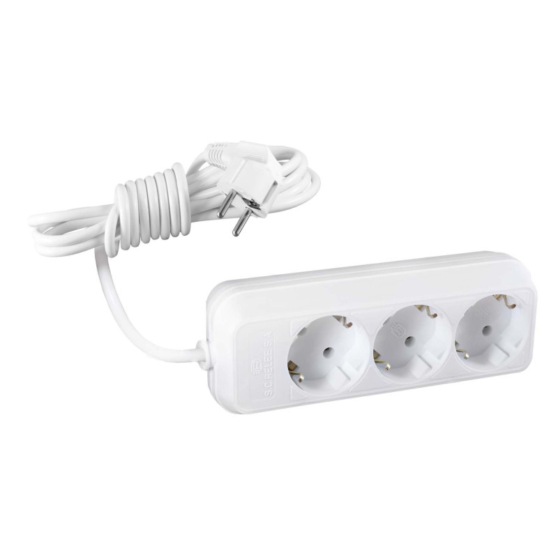 Prelungitor 000227, 3 prize, 3 m, 2500W, 3 x 1 mmp, contact de protectie