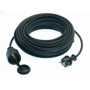 Prelungitor cauciuc cu fisa si cupla 60310, 10 m, H05RR-F 3 x 1.5 mmp