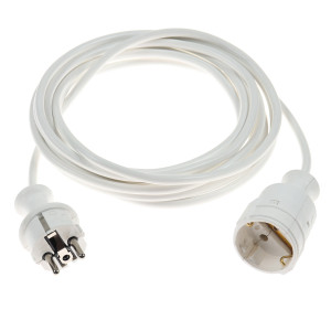 Prelungitor cu fisa si cupla, contact de protectie, 5 m, H05VV-F 3 x 1 mmp