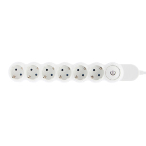 Prelungitor Hoff Line 6 prize, 1.5 m, 3500W, 3 x 1.5 mmp, intrerupator