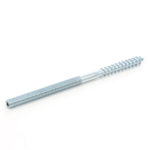 Prezon lemn / metal, din otel, zincat alb, M6 x 100 mm, L35/M50
