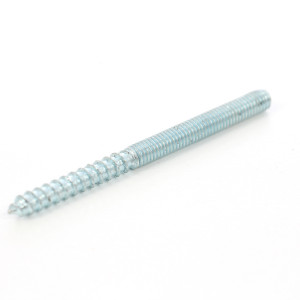 Prezon lemn / metal, din otel, zincat alb, M6 x 80 mm, L35/M35