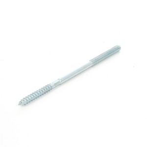 Prezon lemn / metal, din otel, zincat alb, M8 x 160 mm, L45/M50 - SW6