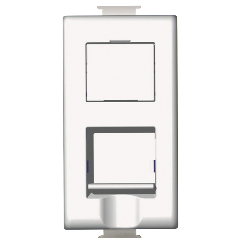 Priza internet Matix SAM5979C5EE, RJ45 cat. 5E, incastrata, modulara - 1 m, alba