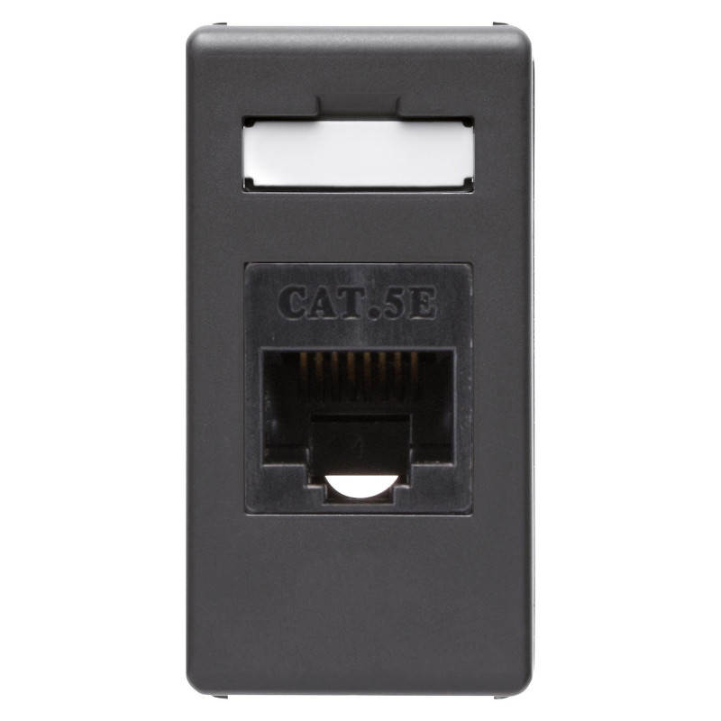 Priza internet System GW21271-1BL, RJ45 cat. 5E, incastrata, modulara - 1 m, neagra