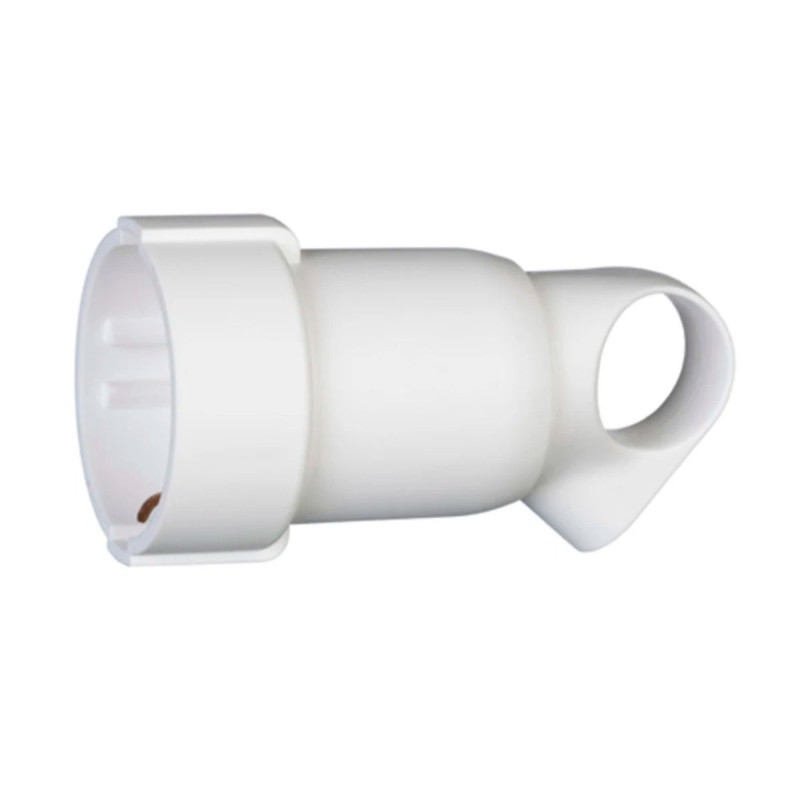 Priza mobila cu inel extragere Legrand 050331, IP44, alb, cu contact protectie, 16 A