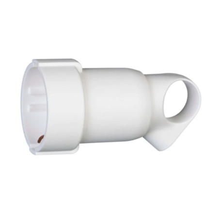 Priza mobila cu inel extragere Legrand 050331, IP44, alb, cu contact protectie, 16 A