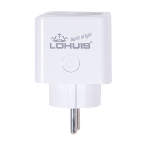 Priza smart / inteligenta Lohuis, Wi-Fi, 10/16A, 3680W, contor de energie, contact de protectie, alba