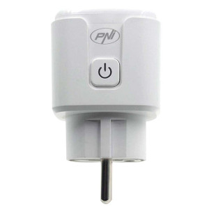 Priza smart / inteligenta Smarthome PNI-WP800, Wi-Fi, cu contor, alba