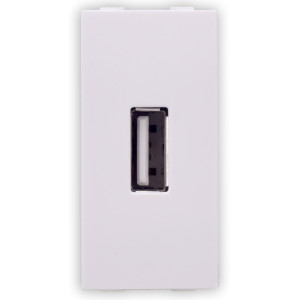 Priza USB Hoff, montaj incastrat, alba, modulara - 1, 5V, 2.1A