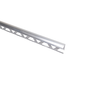 Profil aluminiu de colt exterior pentru gresie si faianta, rotund, S53, argintiu, 10 x 2500 mm
