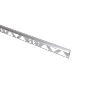 Profil aluminiu de colt exterior pentru gresie si faianta, S21, argintiu, 8 x 2500 mm
