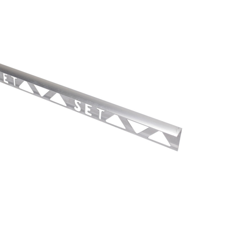 Profil aluminiu de colt exterior pentru gresie si faianta, S21, argintiu, 8 x 2500 mm