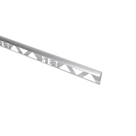 Profil aluminiu de colt exterior pentru gresie si faianta, S21, argintiu, 8 x 2500 mm