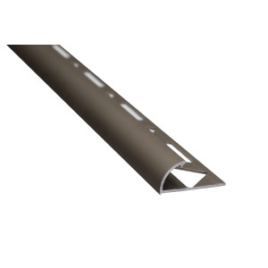 Profil aluminiu de colt exterior rotund pentru gresie si faianta, S53, olive, 10 x 2500 mm