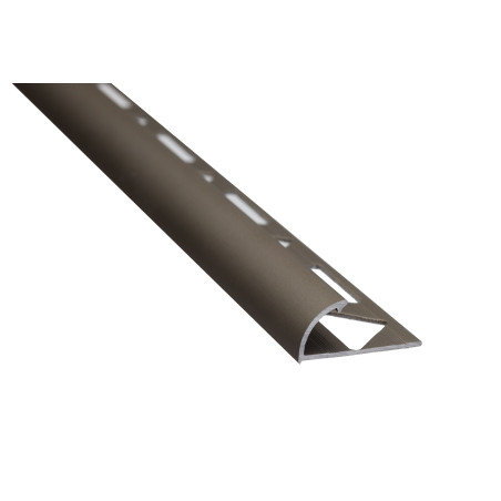 Profil aluminiu de colt exterior rotund pentru gresie si faianta, S53, olive, 10 x 2500 mm