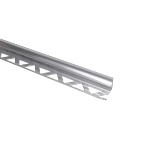 Profil aluminiu de colt interior pentru gresie si faianta, S96, argintiu, 10 x 2500 mm