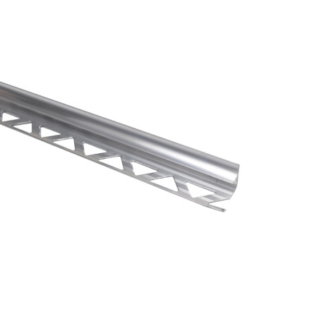 Profil aluminiu de colt interior pentru gresie si faianta, S96, argintiu, 10 x 2500 mm