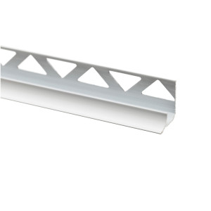 Profil aluminiu de colt interior pentru gresie si faianta, SET S96, alb, 10 x 2500 mm