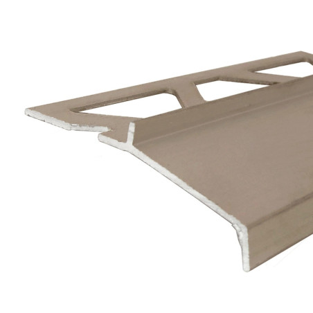 Profil aluminiu picurator pentru gresie, Olive, 2500 mm