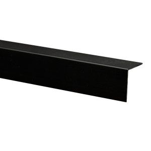 Profil de colt L 6019 din PVC, negru, 25 x 25 mm, 2.75 m