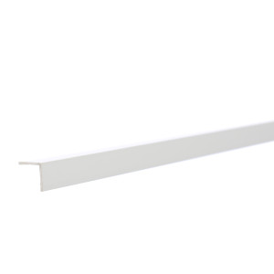 Profil de colt L din PVC, alb, 15 x 15 mm, 2.5 m